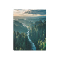 Dawn Over a Winding River Valley