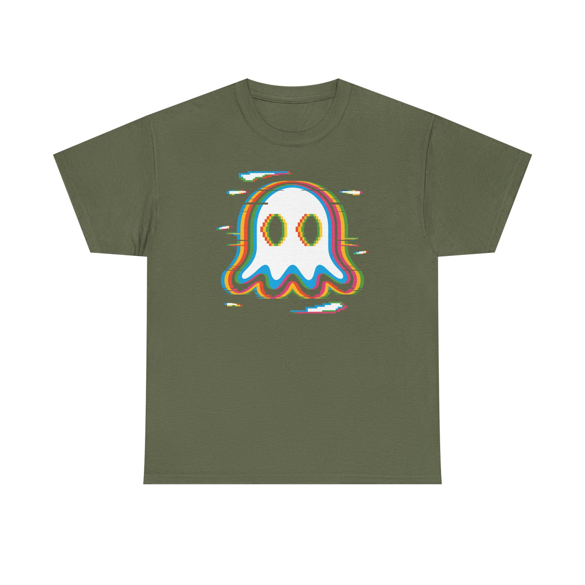 Glitch Rainbow Ghost Tee