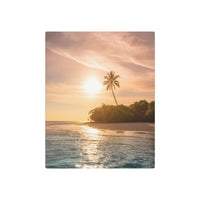 Radiant Sunrise Over a Tropical Shoreline