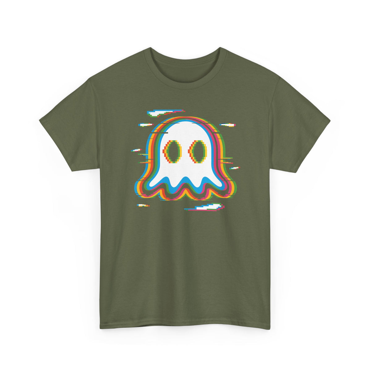 Glitch Rainbow Ghost Tee