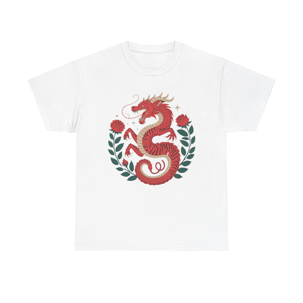Crimson Dragon & Rose Tee