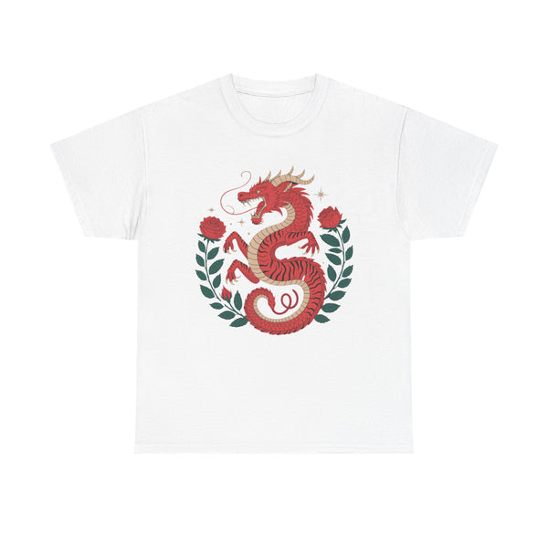 Crimson Dragon & Rose Tee