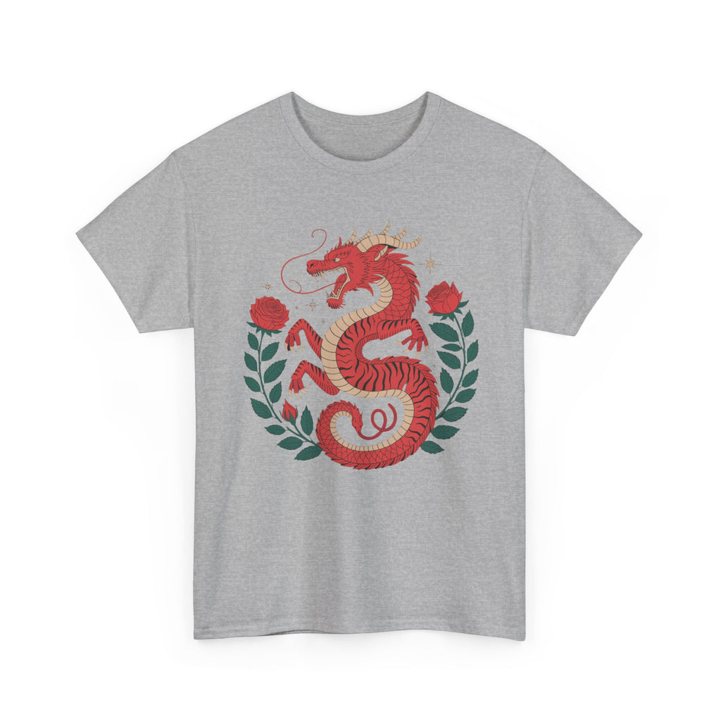 Crimson Dragon & Rose Tee