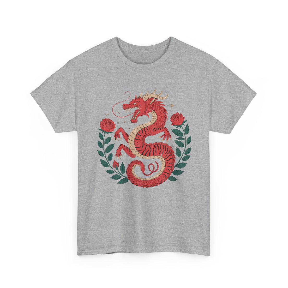 Crimson Dragon & Rose Tee