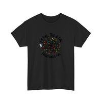 I'm Fine This Is Fine Christmas Lights Tee — Black