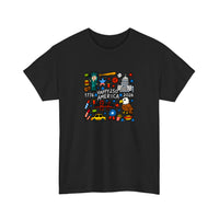 Happy 250 America Doodle Tee — Black