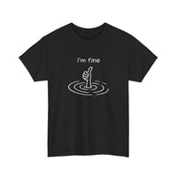 I'm Fine Drowning Thumbs Up Tee — Black