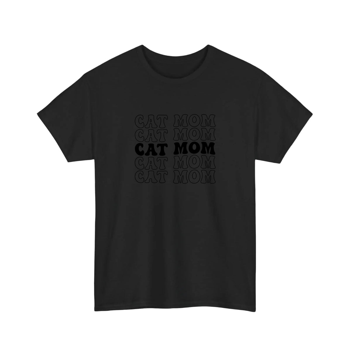 Cat Mom Retro Repeat Tee