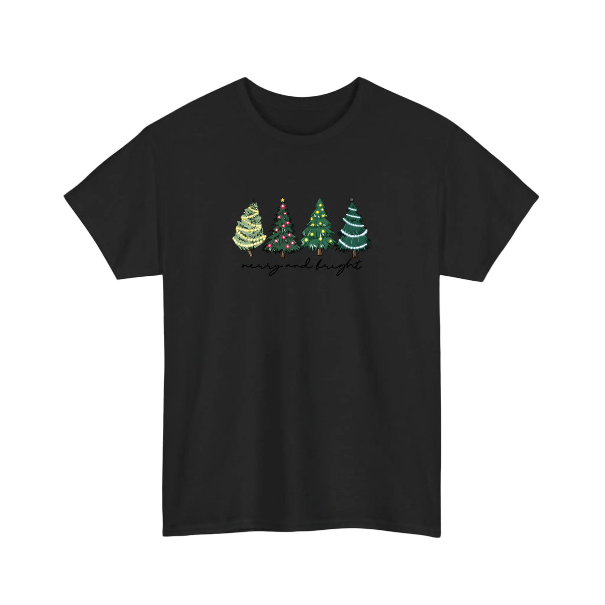 Merry And Bright Christmas Trees Tee
