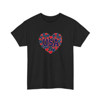 USA Hearts And Stars Tee — Black
