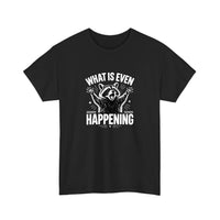 What Is Even Happening Raccoon Tee — Black
