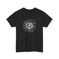 Line Art Sunflower Tee — Black