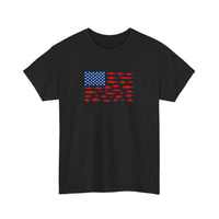 Stars And Stripes Fish Flag Tee — Black