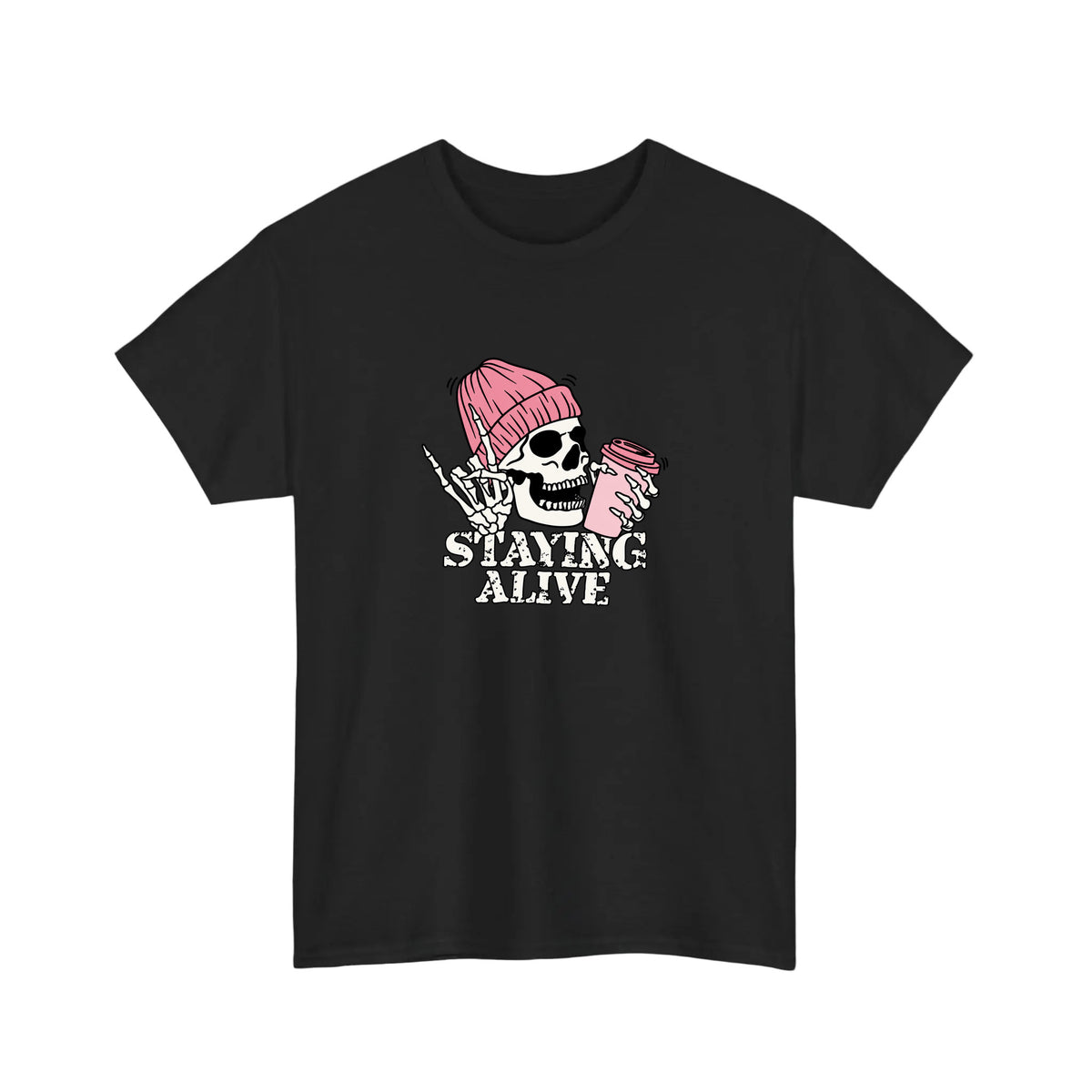 Skeleton Staying Alive Tee