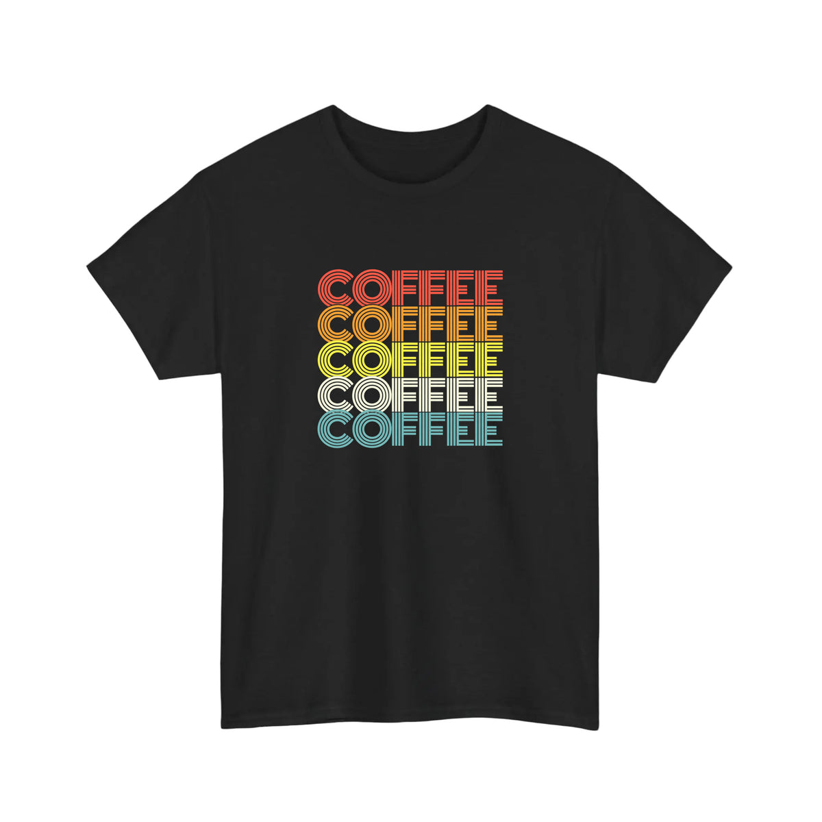 Retro Rainbow Coffee Stack Tee