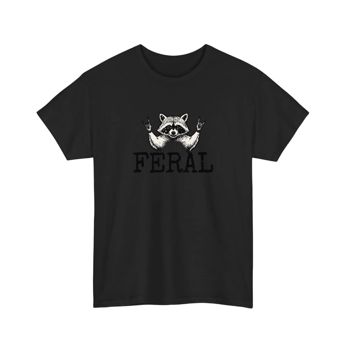 Feral Raccoon Rock Hands Tee