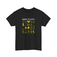 Women In Science Icons Grid Tee — Black