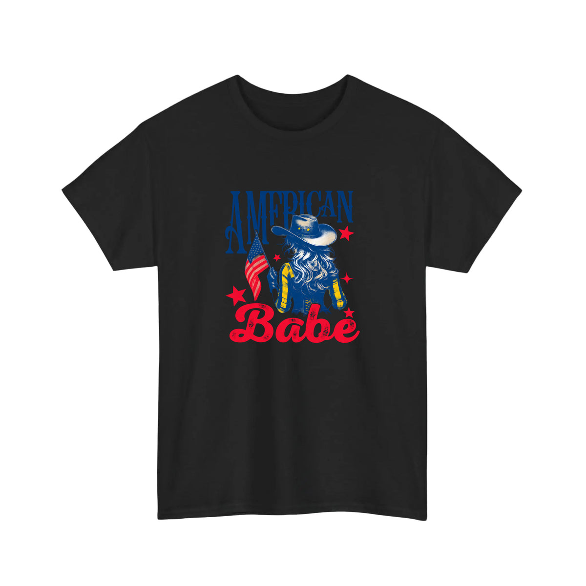 American Babe Cowgirl Flag Tee