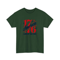 America 1776 Land Of The Free Tee — Forest Green