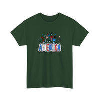 America Wildflower Freedom Tee — Forest Green