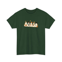 Cozy Autumn Ghost Squad Tee — Forest Green
