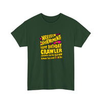 New Achievement Happy Birthday Crawler Tee — Forest Green