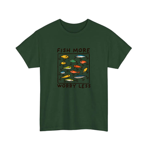 Fish More Worry Less Tee