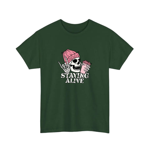 Skeleton Staying Alive Tee