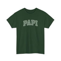Papi Varsity Letters Tee — Forest Green