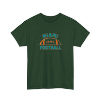 Miami Football Vintage Half Ball Tee — Forest Green