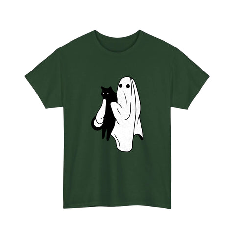 Ghost Holding A Black Cat Tee