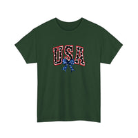 USA Varsity Star Bow Tee — Forest Green