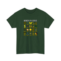 Women In Science Icons Grid Tee — Forest Green