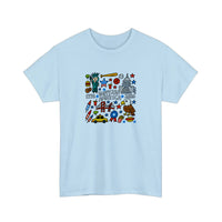 Happy 250 America Doodle Tee — Light Blue