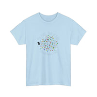 I'm Fine This Is Fine Christmas Lights Tee — Light Blue