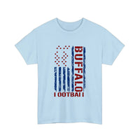 Buffalo Flag Football Tee — Light Blue