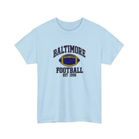 Baltimore Football Est 1996 Tee — Light Blue