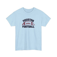 Houston Football Vintage Arch Tee — Light Blue