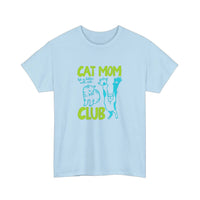 Cat Mom Club Tee — Light Blue
