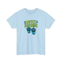 Iced Coffee And Sunshine Tee — Light Blue