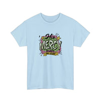 His Mercy Rewrote My Story Tee — Light Blue