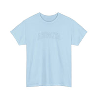 Abuelita Varsity Arch Tee — Light Blue