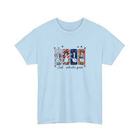 Just Patriotic Goose Tee — Light Blue