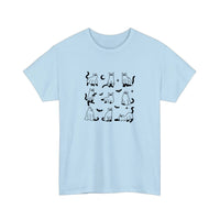 Ghost Cats Under Sheets Tee — Light Blue