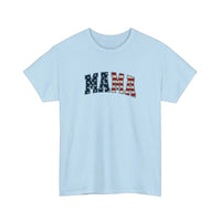 Stars And Stripes Mama Tee — Light Blue