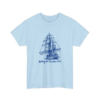 Spilling The Tea Since 1773 Tee — Light Blue