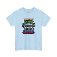Everything I Know I Learned From 80s Cartoons Tee — Light Blue