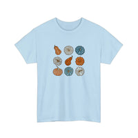 Nine Pumpkins In A Grid Tee — Light Blue