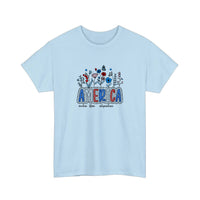 America Wildflower Freedom Tee — Light Blue