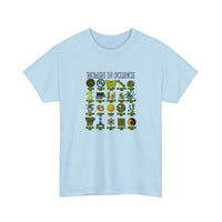 Women In Science Icons Grid Tee — Light Blue